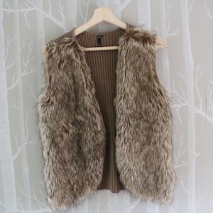 fuzzy fur sweater vest